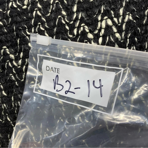 NWT Carole Little Woman Jacket Woven Black Acrylic Wool Blend 2X 3/4 Sleeve - Picture 8 of 8